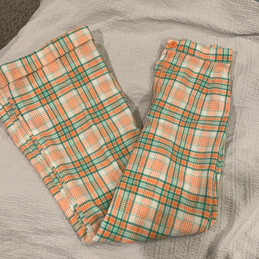 Vintage Sears flannel flared pants